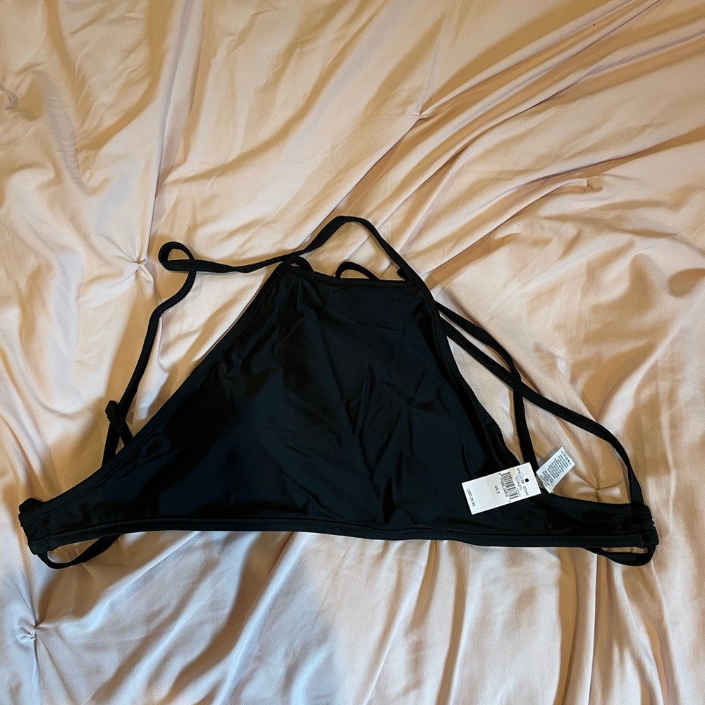 Aerie Black Triangle Bikini Top